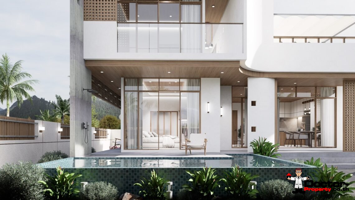 Tropical Modern 2 Bedroom Private Pool Villa in Mae Nam, Koh Samui – For Sale