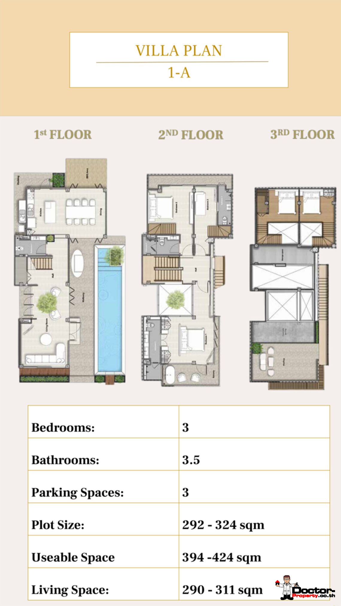 Modern 3-4 Bedroom Private Pool Villa with Beach Access in Laem Sor, Koh Samui – For Sale