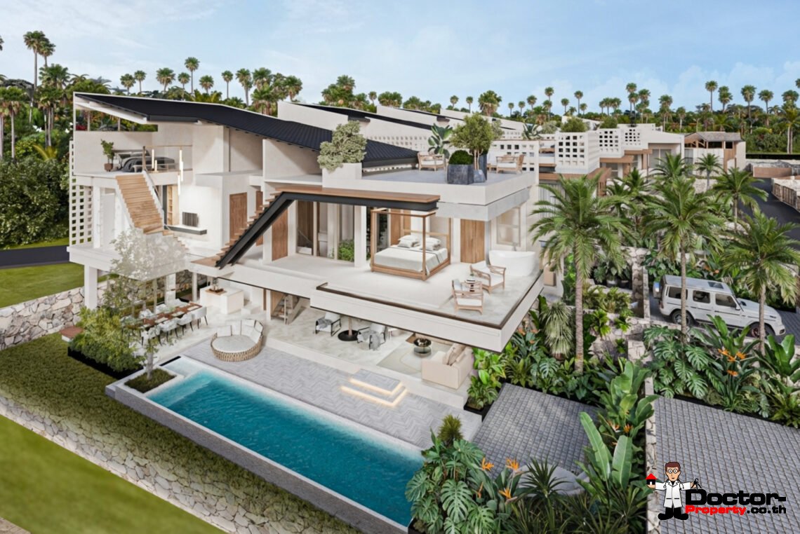 Modern 3-4 Bedroom Private Pool Villa with Beach Access in Laem Sor, Koh Samui – For Sale