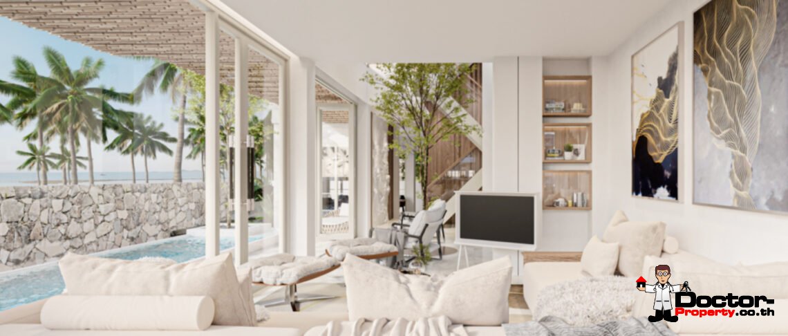 Modern 3-4 Bedroom Private Pool Villa with Beach Access in Laem Sor, Koh Samui – For Sale