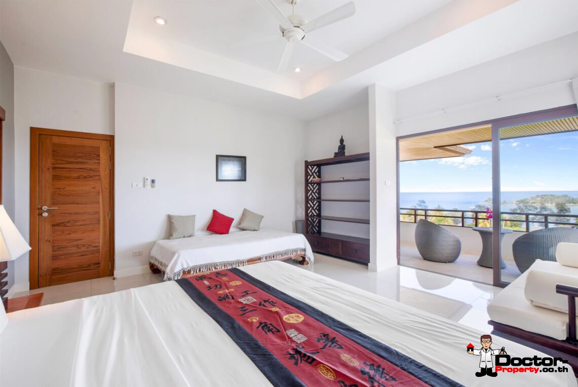 4 Bedroom Pool Villa with Sea View in Choeng Mon, Koh Samui – For Sale