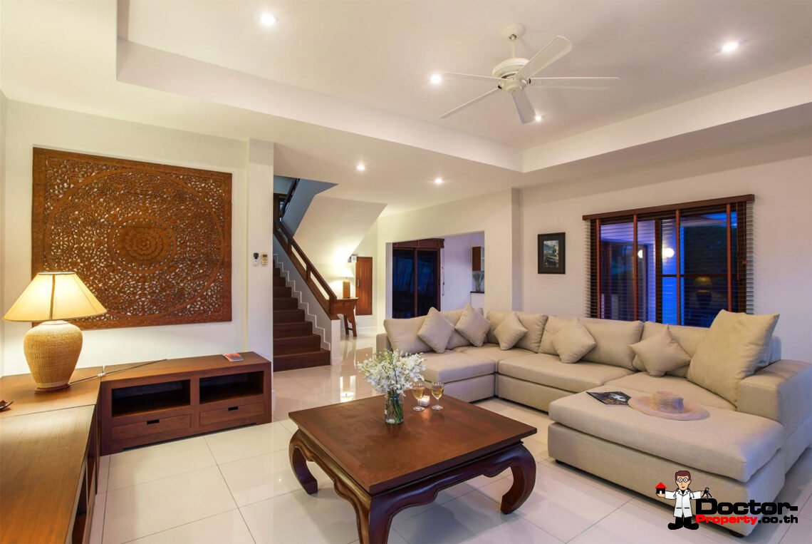 4 Bedroom Pool Villa with Sea View in Choeng Mon, Koh Samui – For Sale