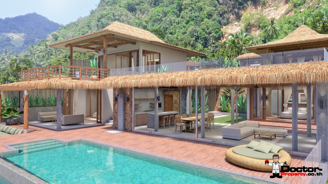 4 Bedroom Pool Villa with Sea View in Chaweng Noi, Koh Samui – For Sale