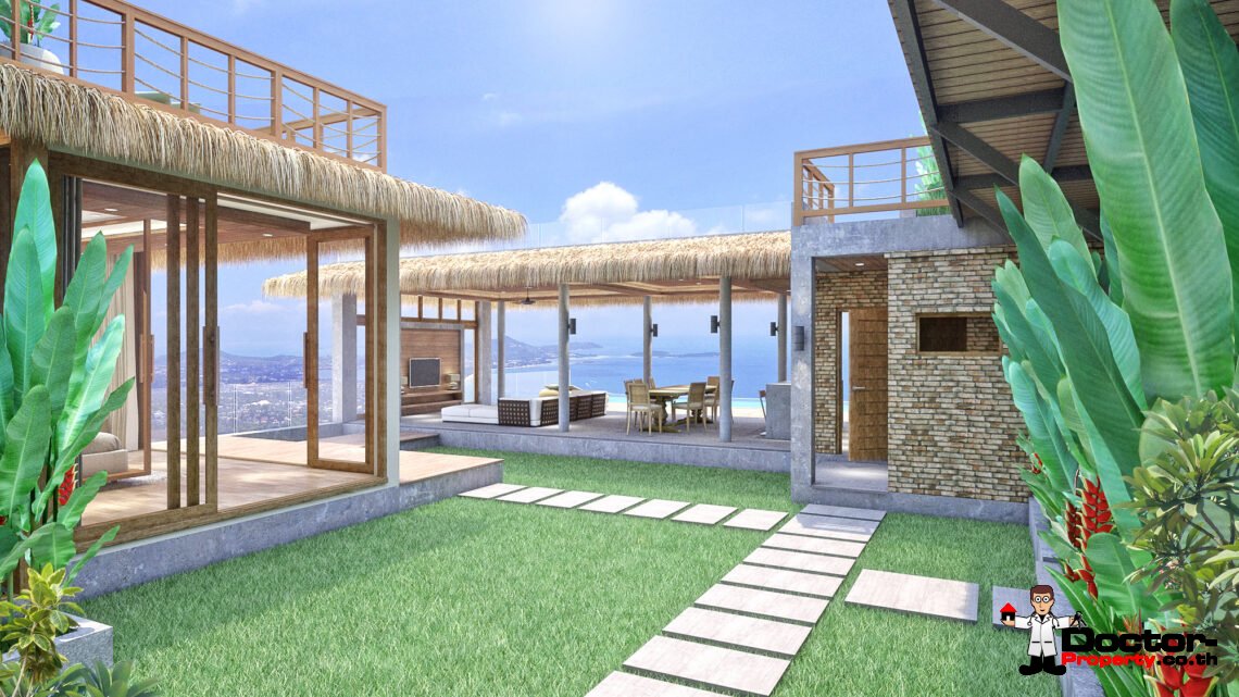 4 Bedroom Pool Villa with Sea View in Chaweng Noi, Koh Samui – For Sale