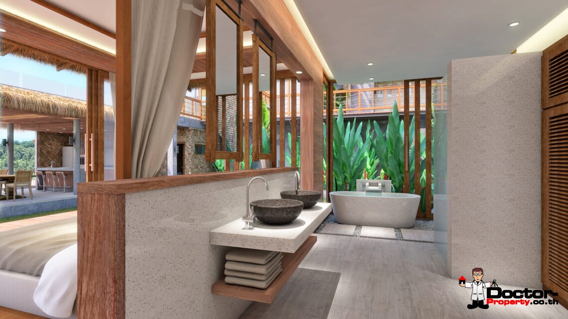 4 Bedroom Pool Villa with Sea View in Chaweng Noi, Koh Samui – For Sale