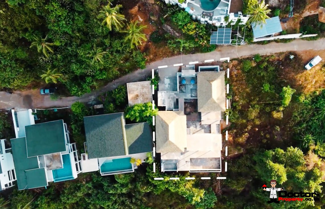 4 Bedroom Pool Villa with Sea View in Chaweng Noi, Koh Samui – For Sale