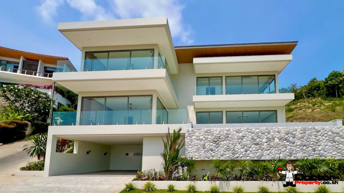 New 3 Bedroom Pool Villa with Sea View in Plai Laem, Koh Samui – For Sale