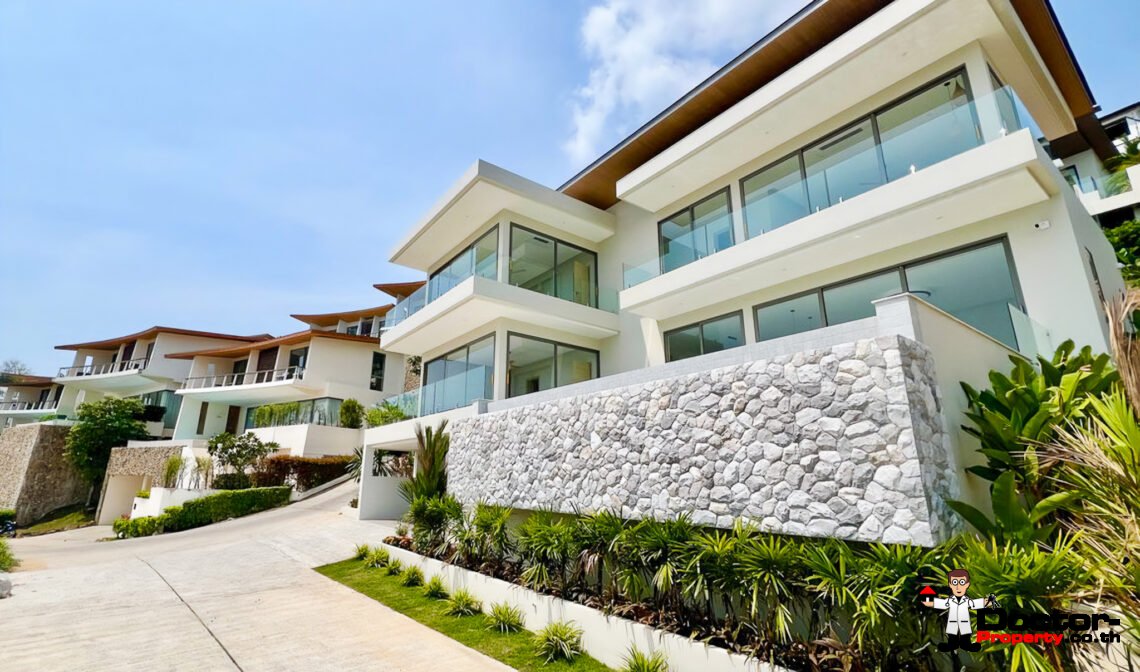 New 3 Bedroom Pool Villa with Sea View in Plai Laem, Koh Samui – For Sale