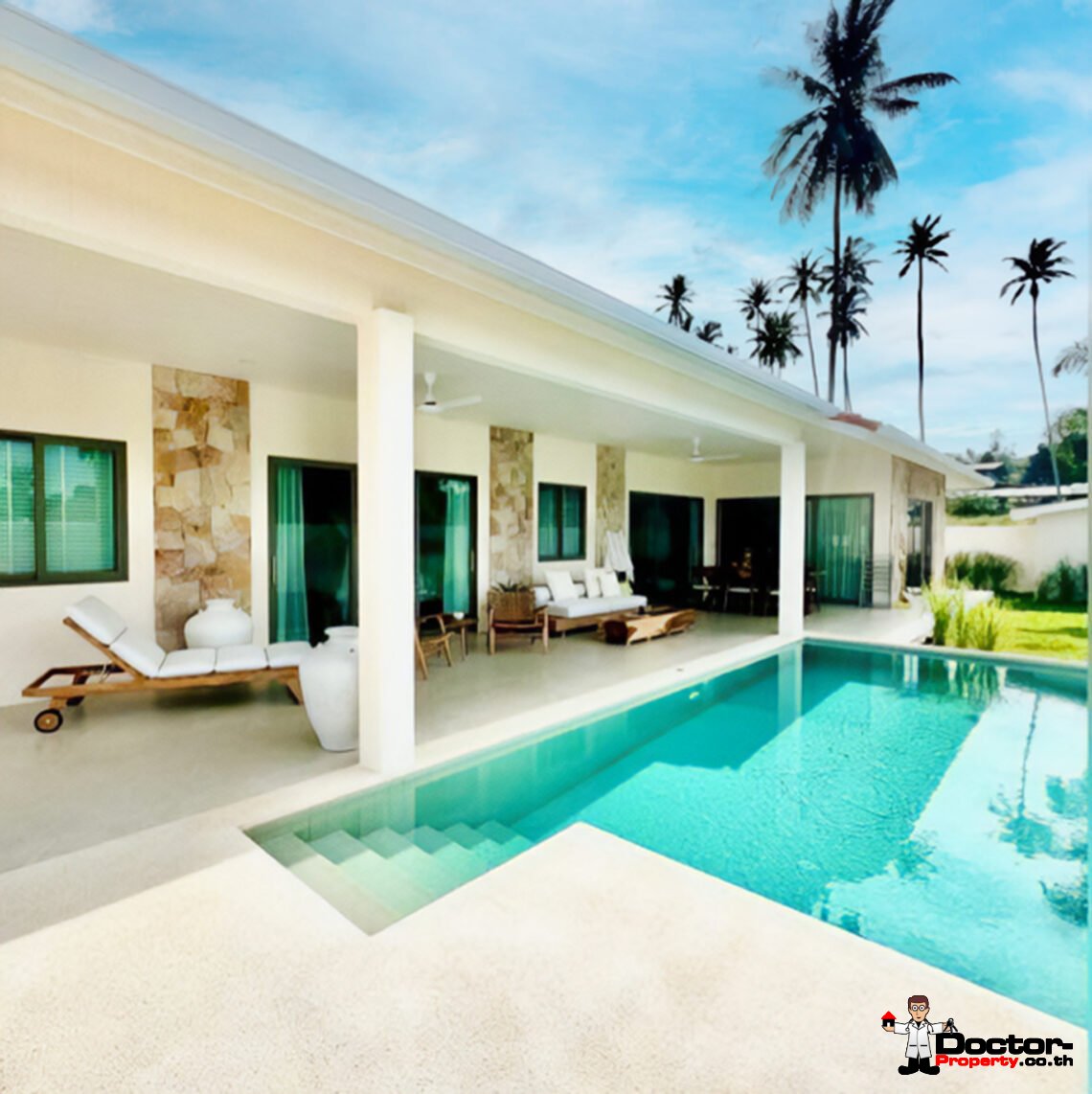 Tropical 2 Bedroom Private Pool Villa in Mae Nam, Koh Samui – For Sale