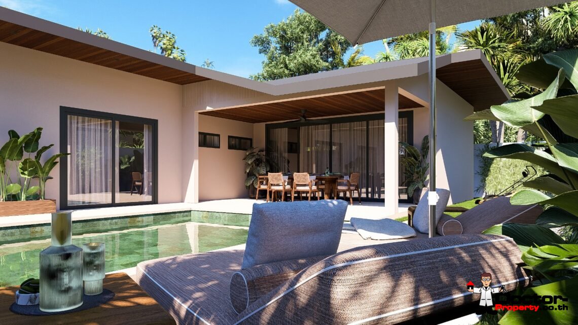 Modern Tropical 2 Bedroom Pool Villa in Na Mueang, Koh Samui – For Sale