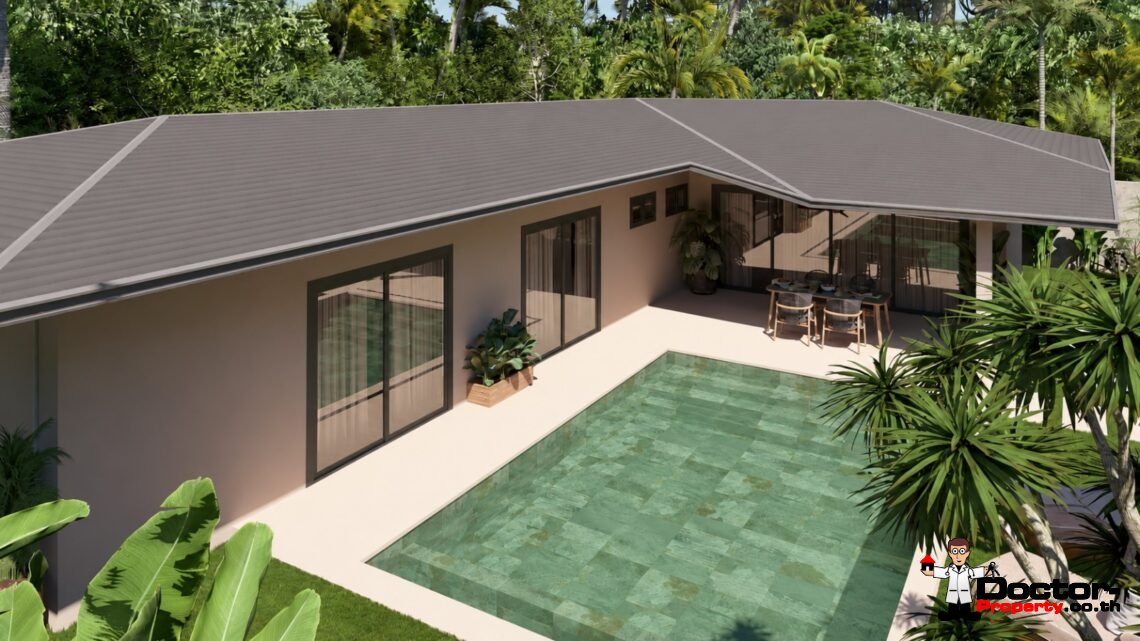 Modern Tropical 2 Bedroom Pool Villa in Na Mueang, Koh Samui – For Sale