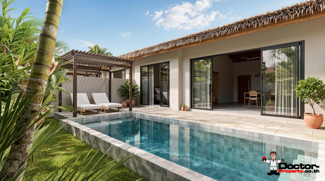 1 and 3 Bedroom Pool Villa with Bali Style in Lamai, Koh Samui – For Sale
