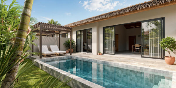 1 and 3 Bedroom Pool Villa with Bali Style in Lamai, Koh Samui – For Sale
