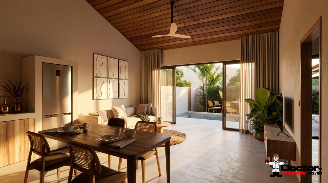 1 and 3 Bedroom Pool Villa with Bali Style in Lamai, Koh Samui – For Sale