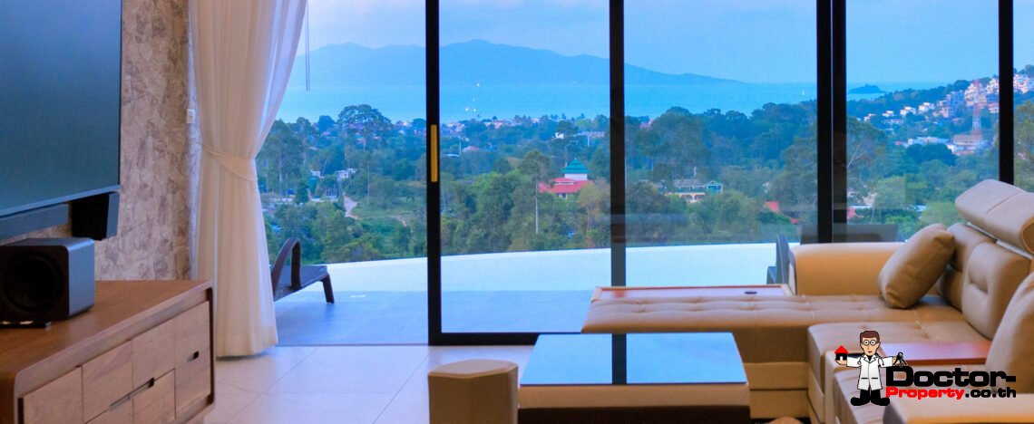 Luxurious 5 Bedroom Pool Villa with Sea View in Bo Phut, Koh Samui – For Sale