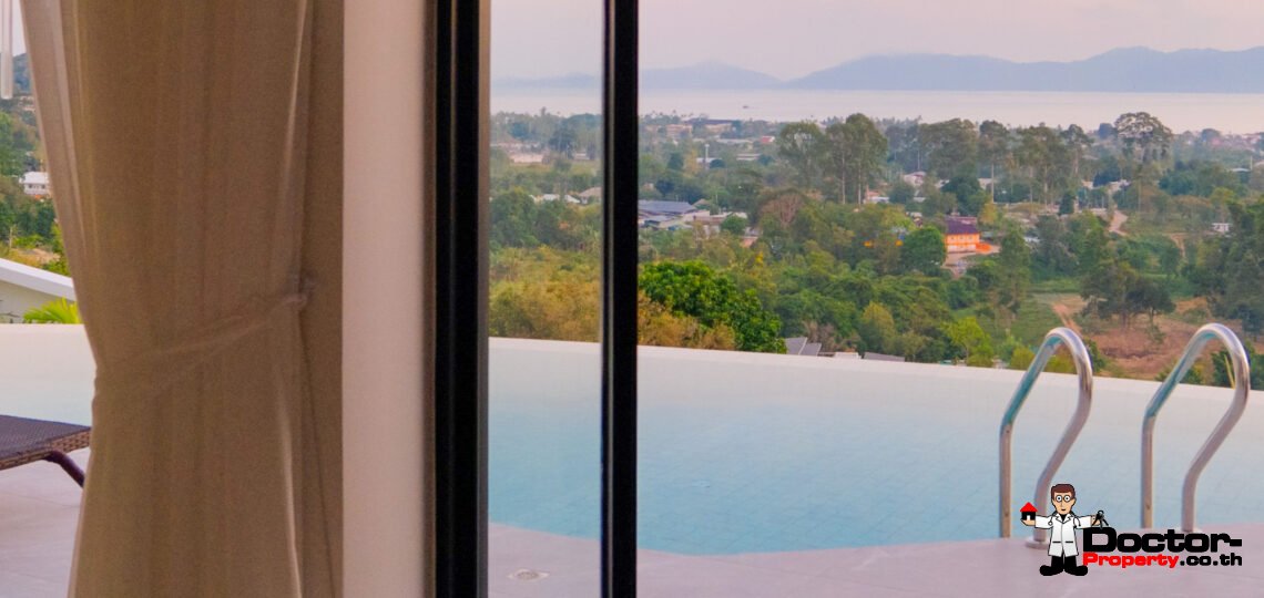 Luxurious 5 Bedroom Pool Villa with Sea View in Bo Phut, Koh Samui – For Sale