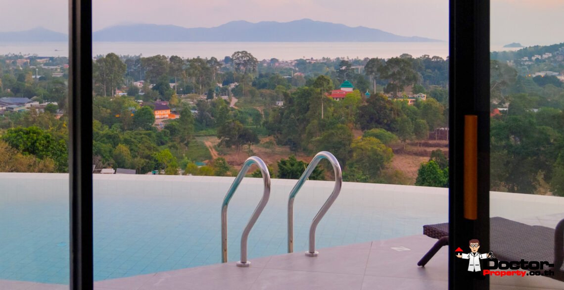 Luxurious 5 Bedroom Pool Villa with Sea View in Bo Phut, Koh Samui – For Sale