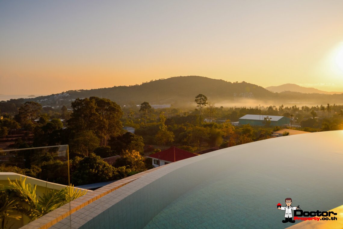 Luxurious 5 Bedroom Pool Villa with Sea View in Bo Phut, Koh Samui – For Sale
