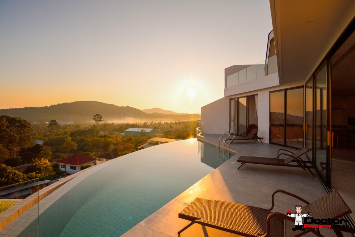 Luxurious 5 Bedroom Pool Villa with Sea View in Bo Phut, Koh Samui – For Sale