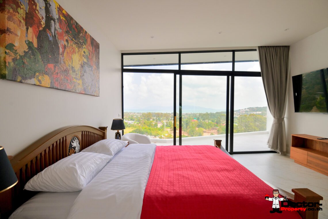 Luxurious 5 Bedroom Pool Villa with Sea View in Bo Phut, Koh Samui – For Sale