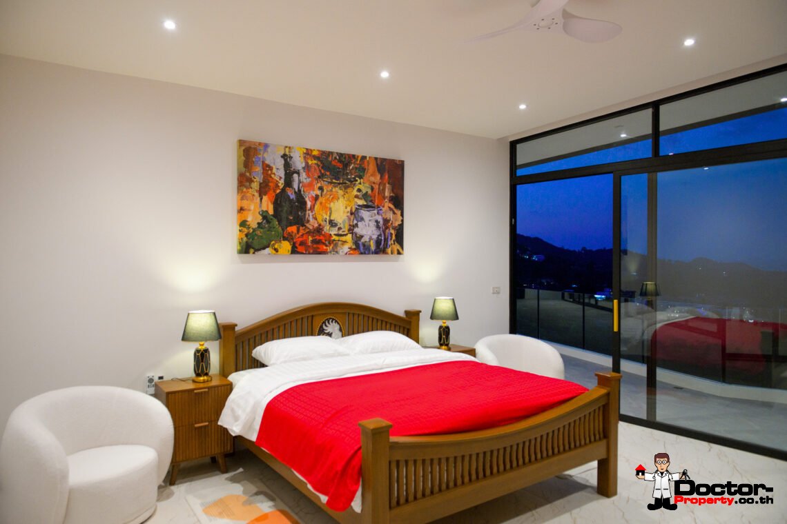Luxurious 5 Bedroom Pool Villa with Sea View in Bo Phut, Koh Samui – For Sale