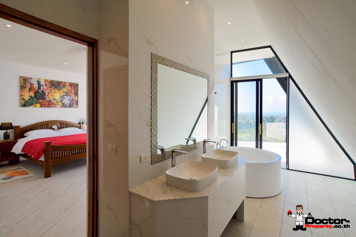 Luxurious 5 Bedroom Pool Villa with Sea View in Bo Phut, Koh Samui – For Sale