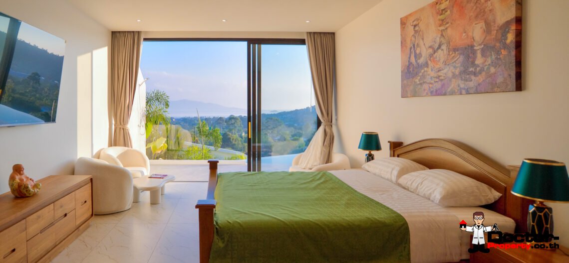 Luxurious 5 Bedroom Pool Villa with Sea View in Bo Phut, Koh Samui – For Sale