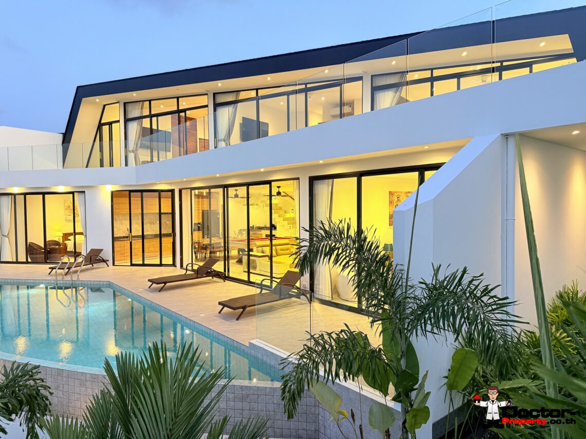 Luxurious 5 Bedroom Pool Villa with Sea View in Bo Phut, Koh Samui – For Sale