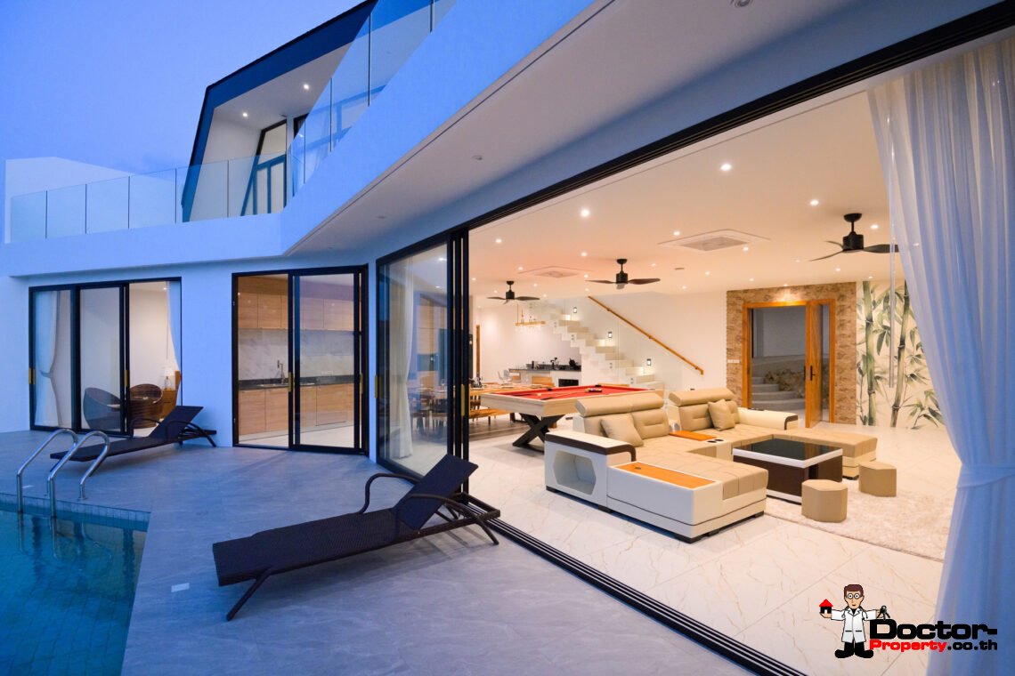 Luxurious 5 Bedroom Pool Villa with Sea View in Bo Phut, Koh Samui – For Sale
