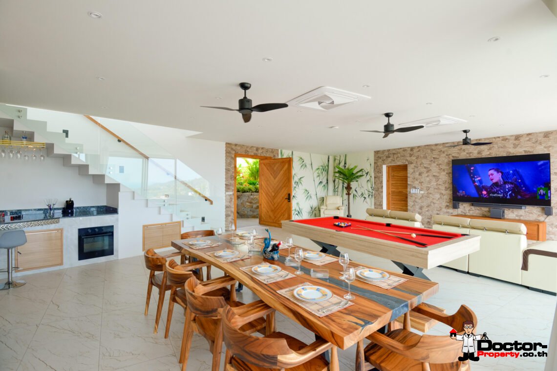 Luxurious 5 Bedroom Pool Villa with Sea View in Bo Phut, Koh Samui – For Sale