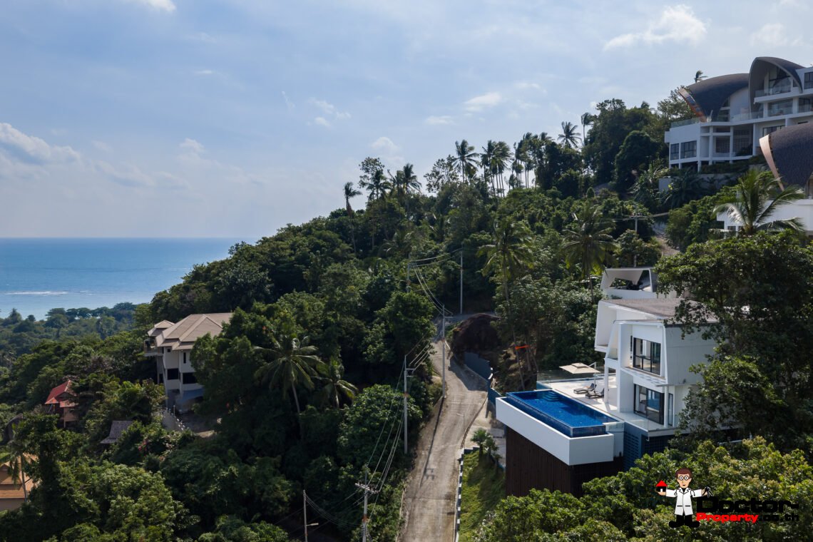 Spacious 3 Bedroom Private Pool Villa with Sea View in Leam Set, Koh Samui – For Sale