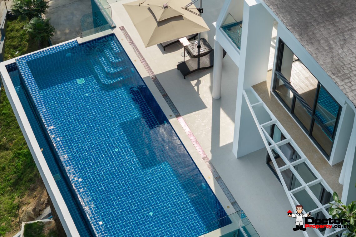 Spacious 3 Bedroom Private Pool Villa with Sea View in Leam Set, Koh Samui – For Sale