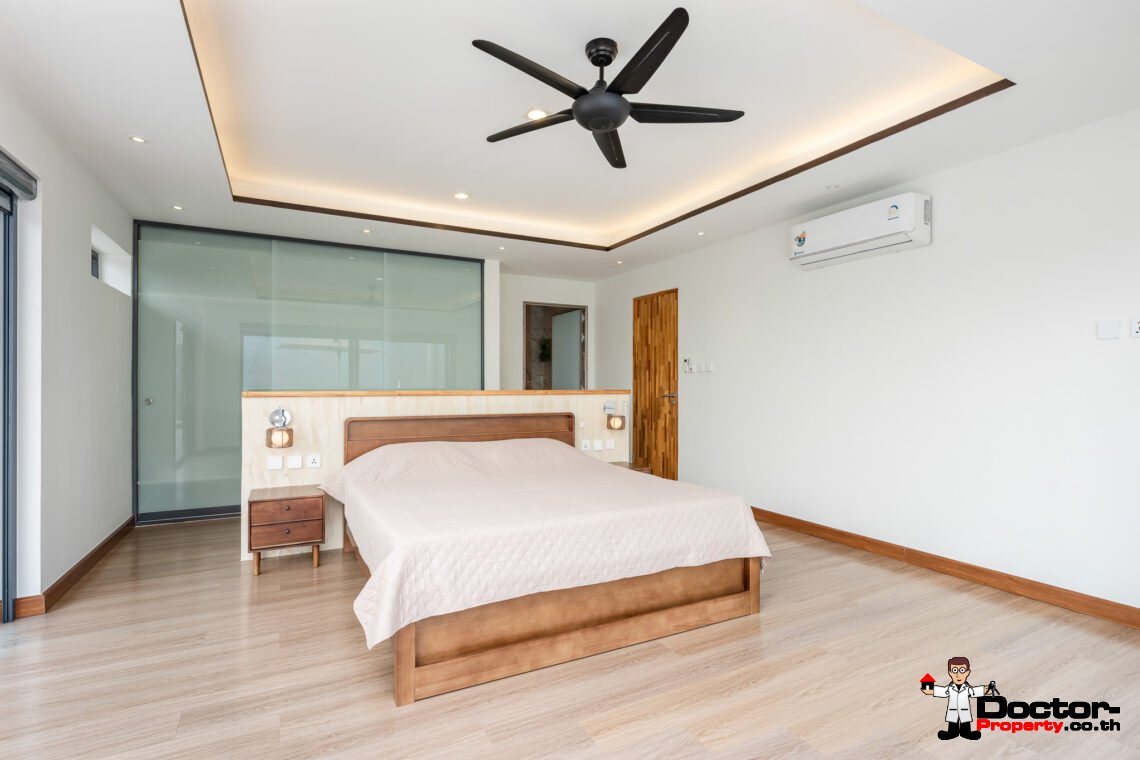 Spacious 3 Bedroom Private Pool Villa with Sea View in Leam Set, Koh Samui – For Sale