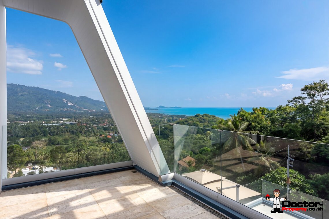 Spacious 3 Bedroom Private Pool Villa with Sea View in Leam Set, Koh Samui – For Sale