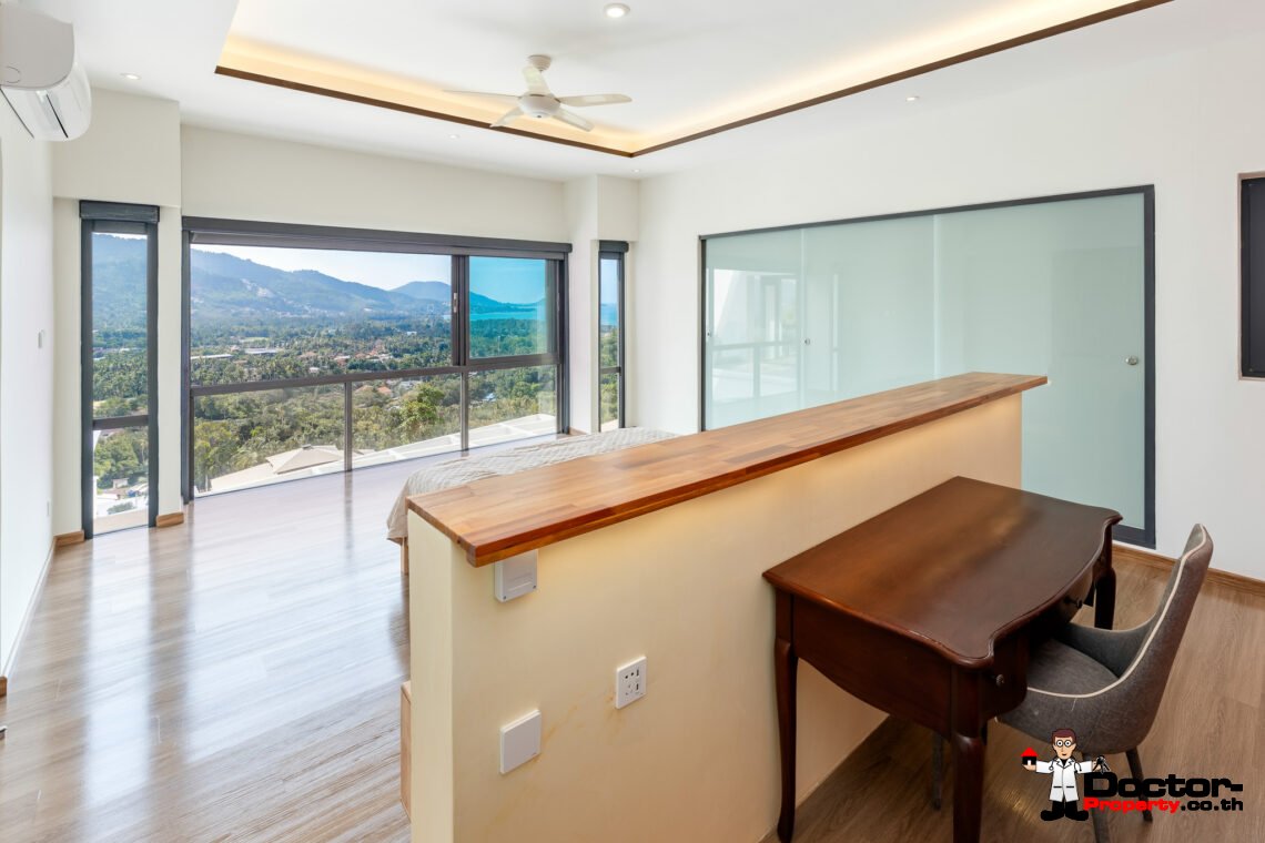 Spacious 3 Bedroom Private Pool Villa with Sea View in Leam Set, Koh Samui – For Sale