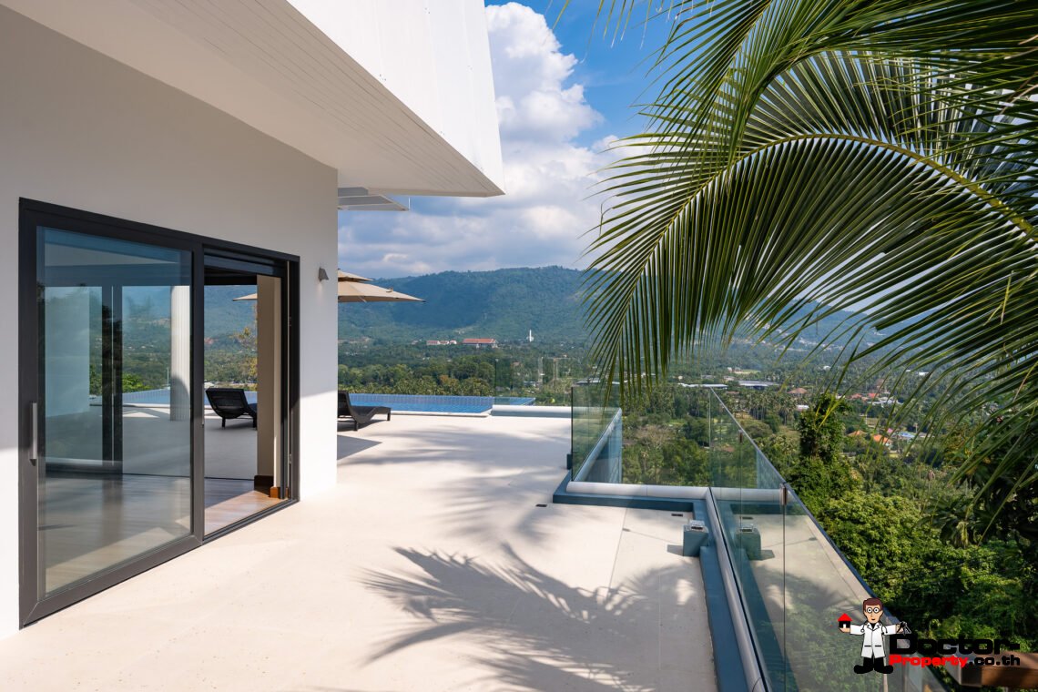 Spacious 3 Bedroom Private Pool Villa with Sea View in Leam Set, Koh Samui – For Sale