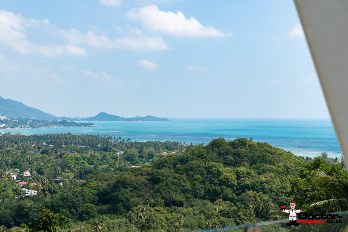Spacious 3 Bedroom Private Pool Villa with Sea View in Leam Set, Koh Samui – For Sale