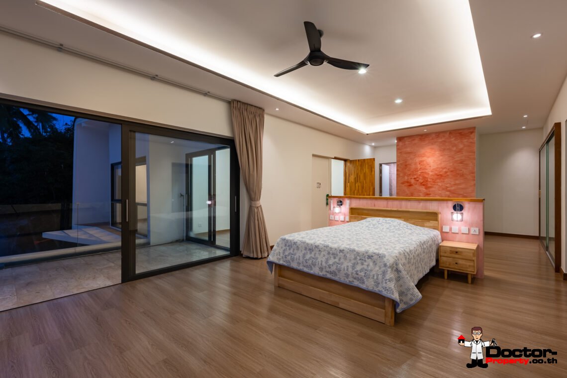 Spacious 3 Bedroom Private Pool Villa with Sea View in Leam Set, Koh Samui – For Sale