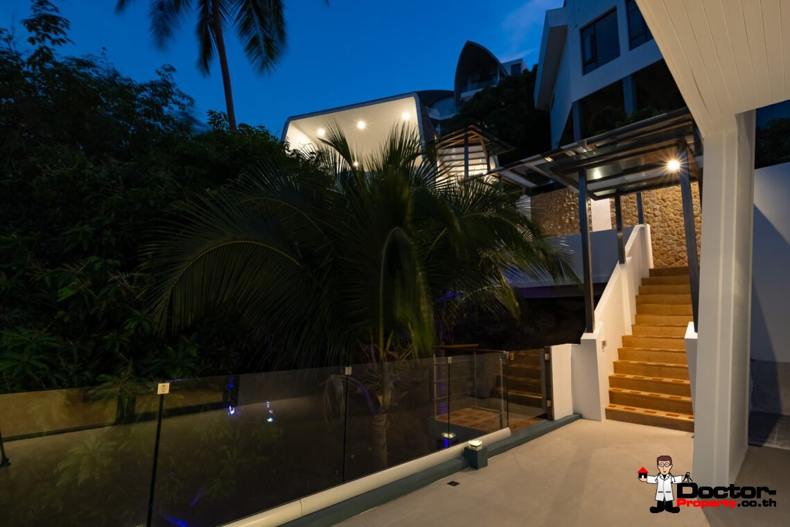 Spacious 3 Bedroom Private Pool Villa with Sea View in Leam Set, Koh Samui – For Sale
