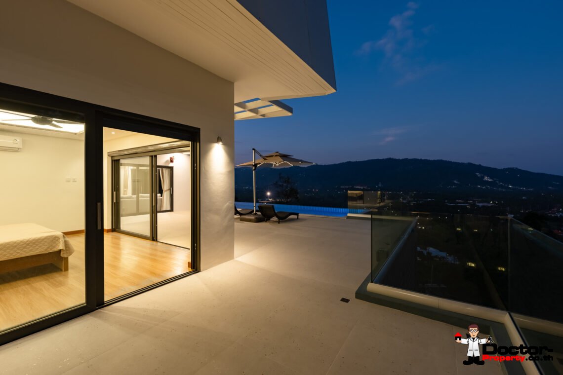 Spacious 3 Bedroom Private Pool Villa with Sea View in Leam Set, Koh Samui – For Sale