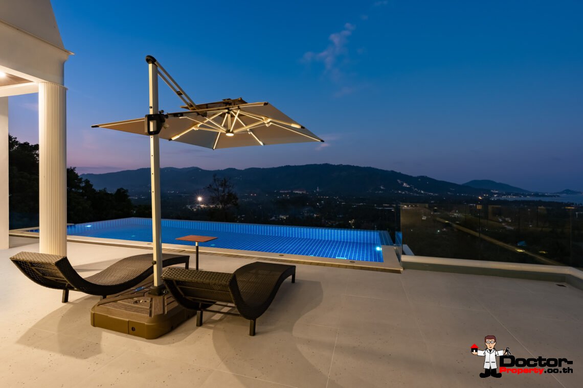 Spacious 3 Bedroom Private Pool Villa with Sea View in Leam Set, Koh Samui – For Sale