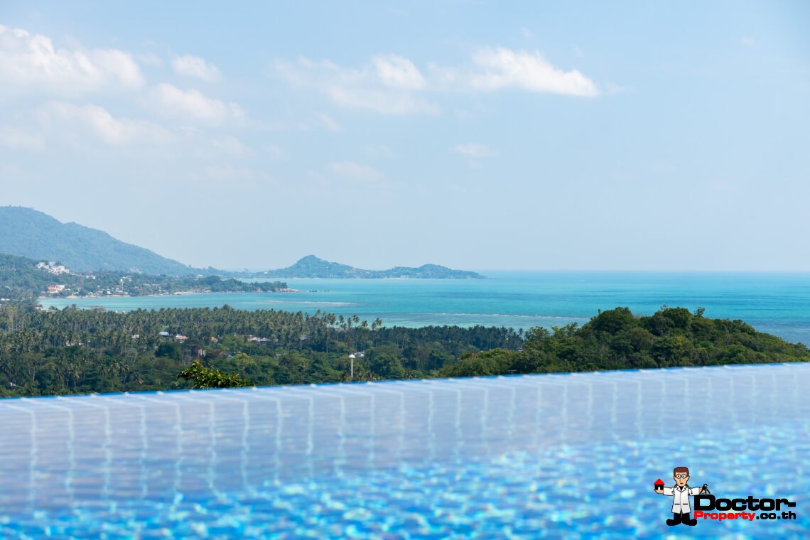 Spacious 3 Bedroom Private Pool Villa with Sea View in Leam Set, Koh Samui – For Sale