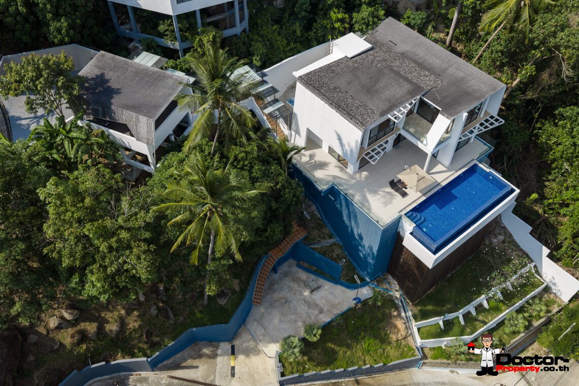 Spacious 3 Bedroom Private Pool Villa with Sea View in Leam Set, Koh Samui – For Sale