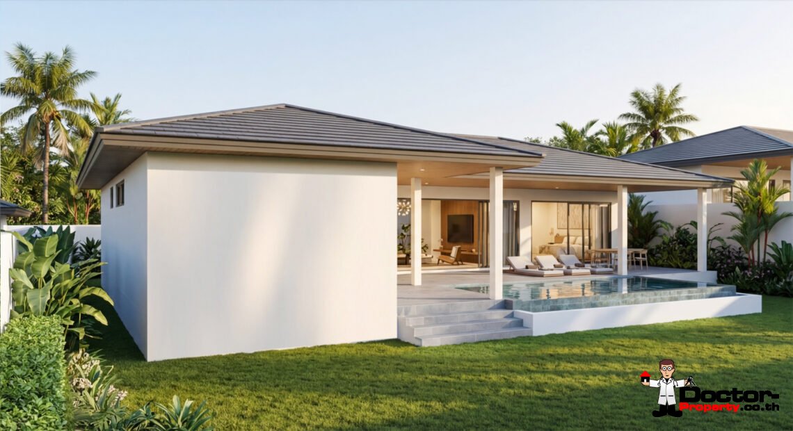 Modern Tropical 3 Bedroom Pool Villa in Lamai, Koh Samui – For Sale