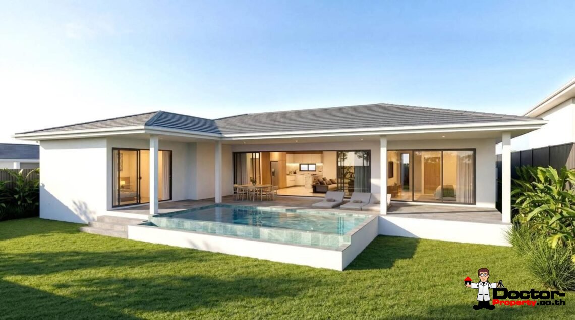 Modern Tropical 3 Bedroom Pool Villa in Lamai, Koh Samui – For Sale