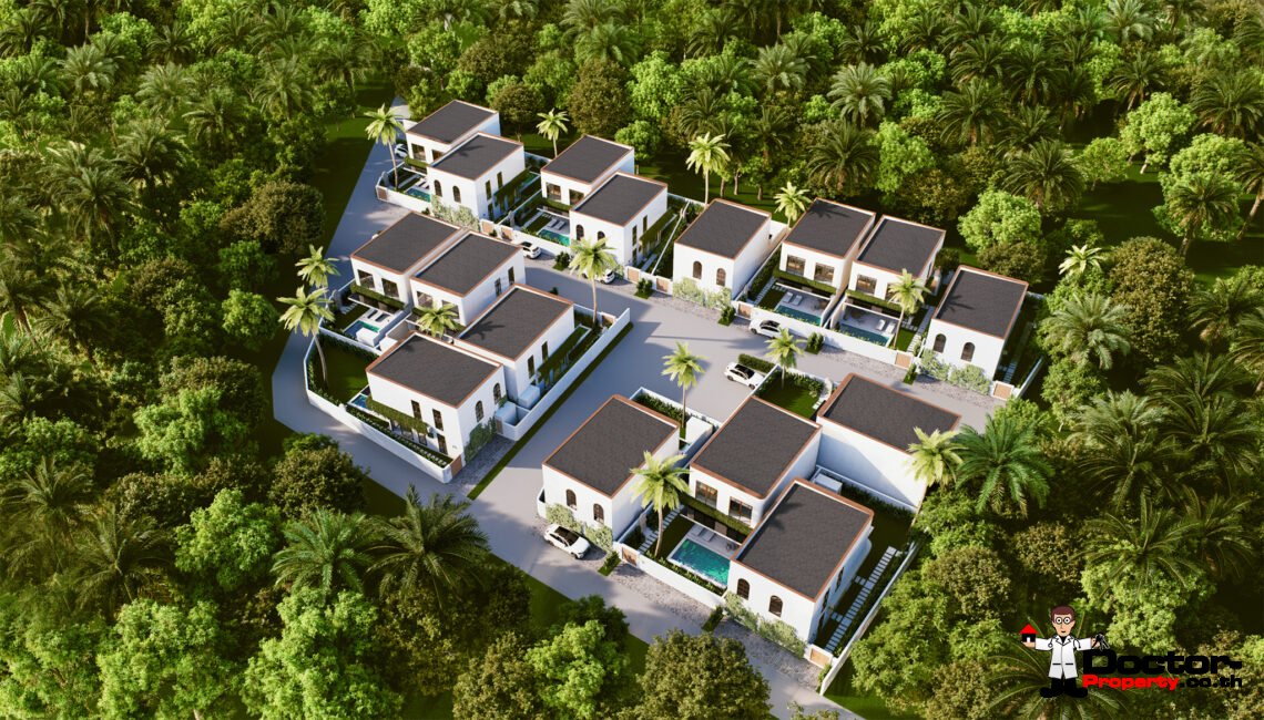 Modern 4 Bedroom – 2 Storey Pool Villa in Bang Rak, Koh Samui – For Sale