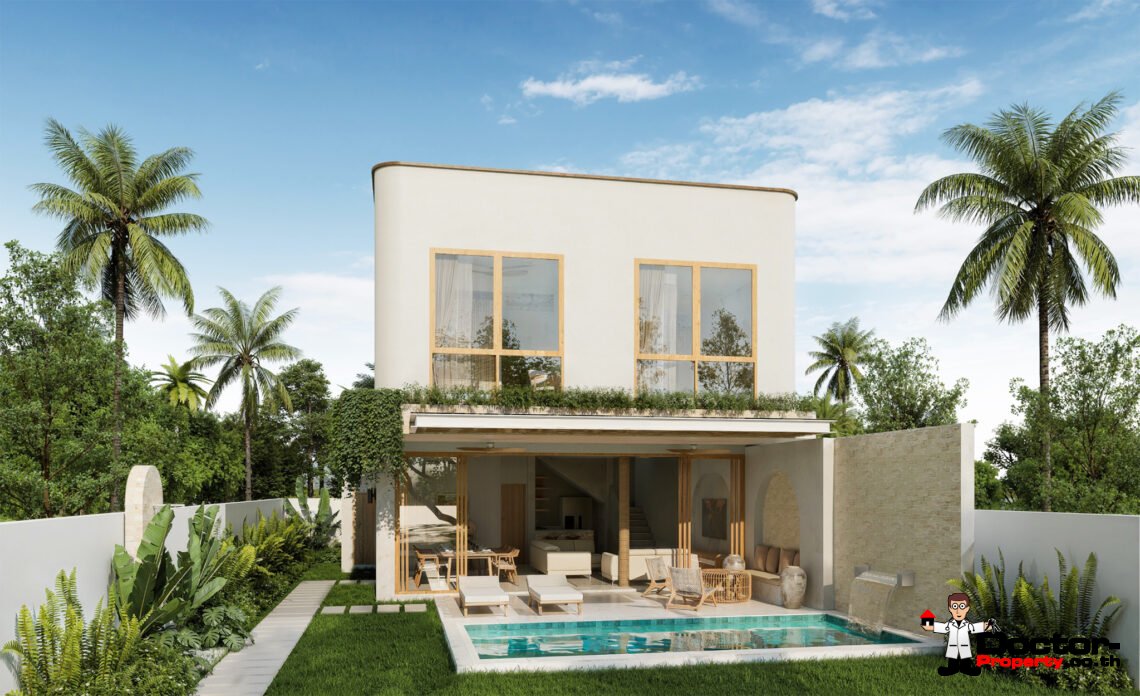 Modern 4 Bedroom – 2 Storey Pool Villa in Bang Rak, Koh Samui – For Sale