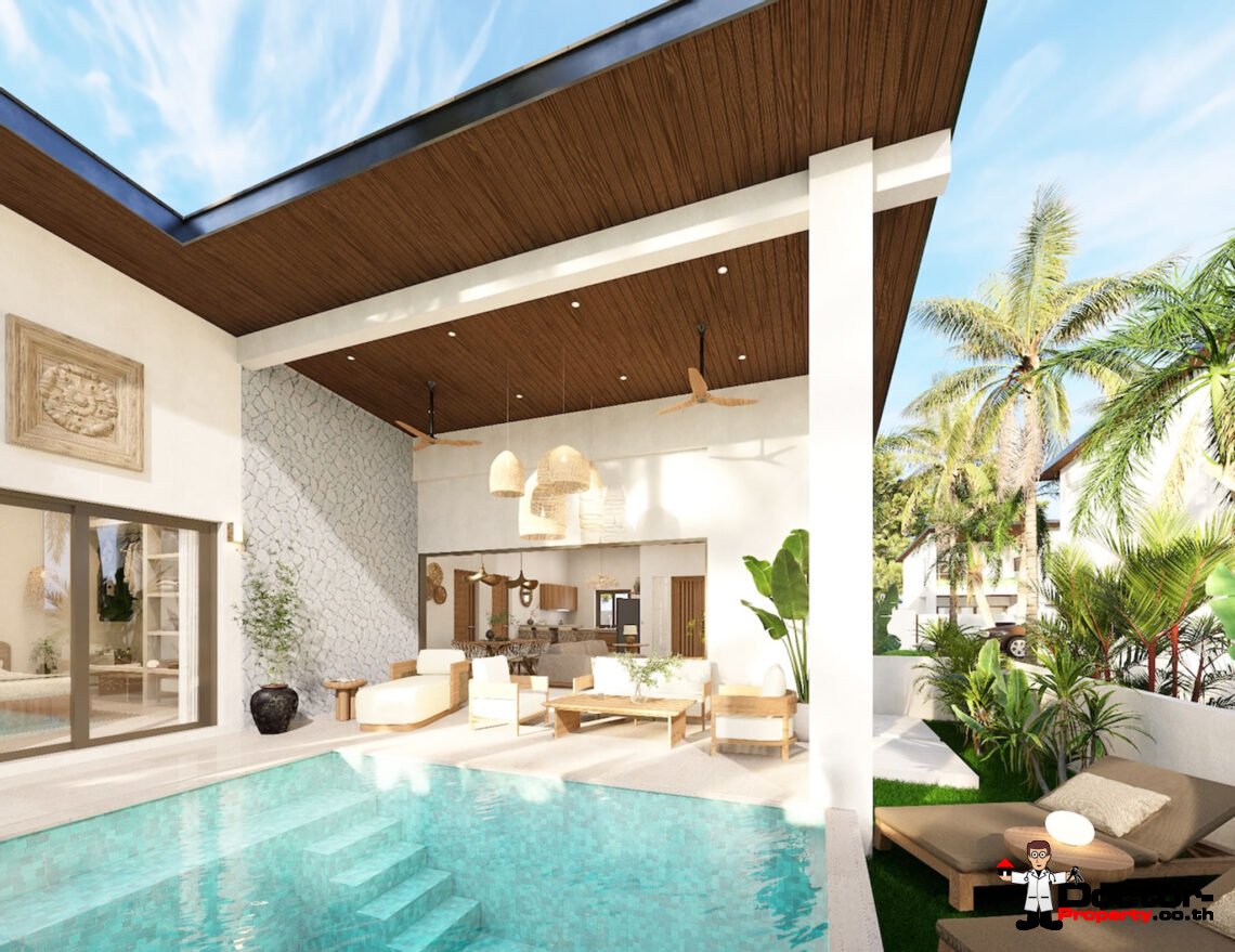 Modern Tropical 2-3 Bedroom Pool Villa in Lamai, Koh Samui – For Sale