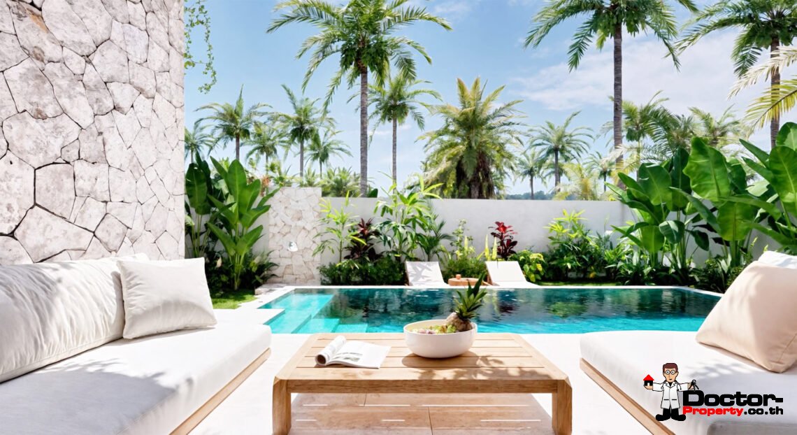 Modern Tropical 2-3 Bedroom Pool Villa in Lamai, Koh Samui – For Sale