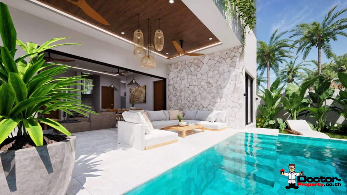 Modern Tropical 2-3 Bedroom Pool Villa in Lamai, Koh Samui – For Sale
